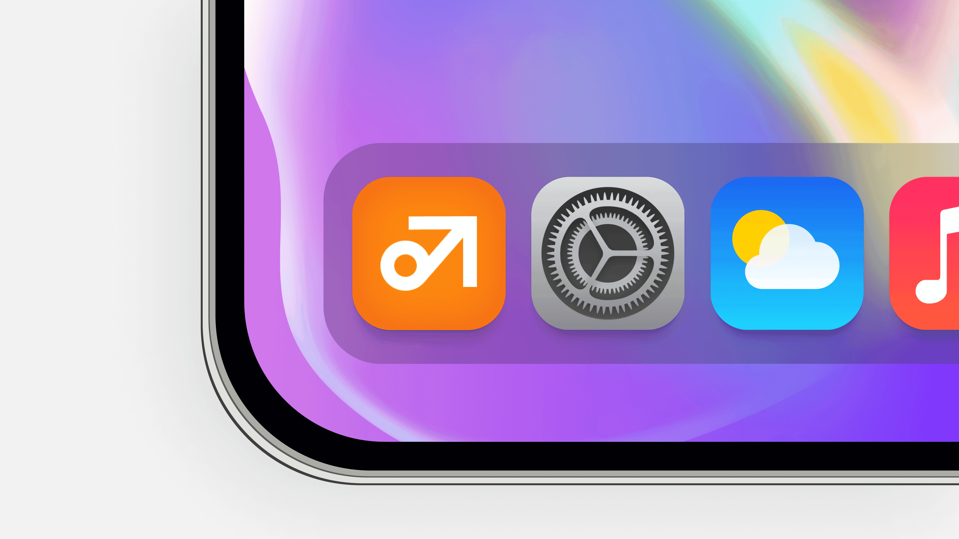AMP app icon on an iPhone home screen