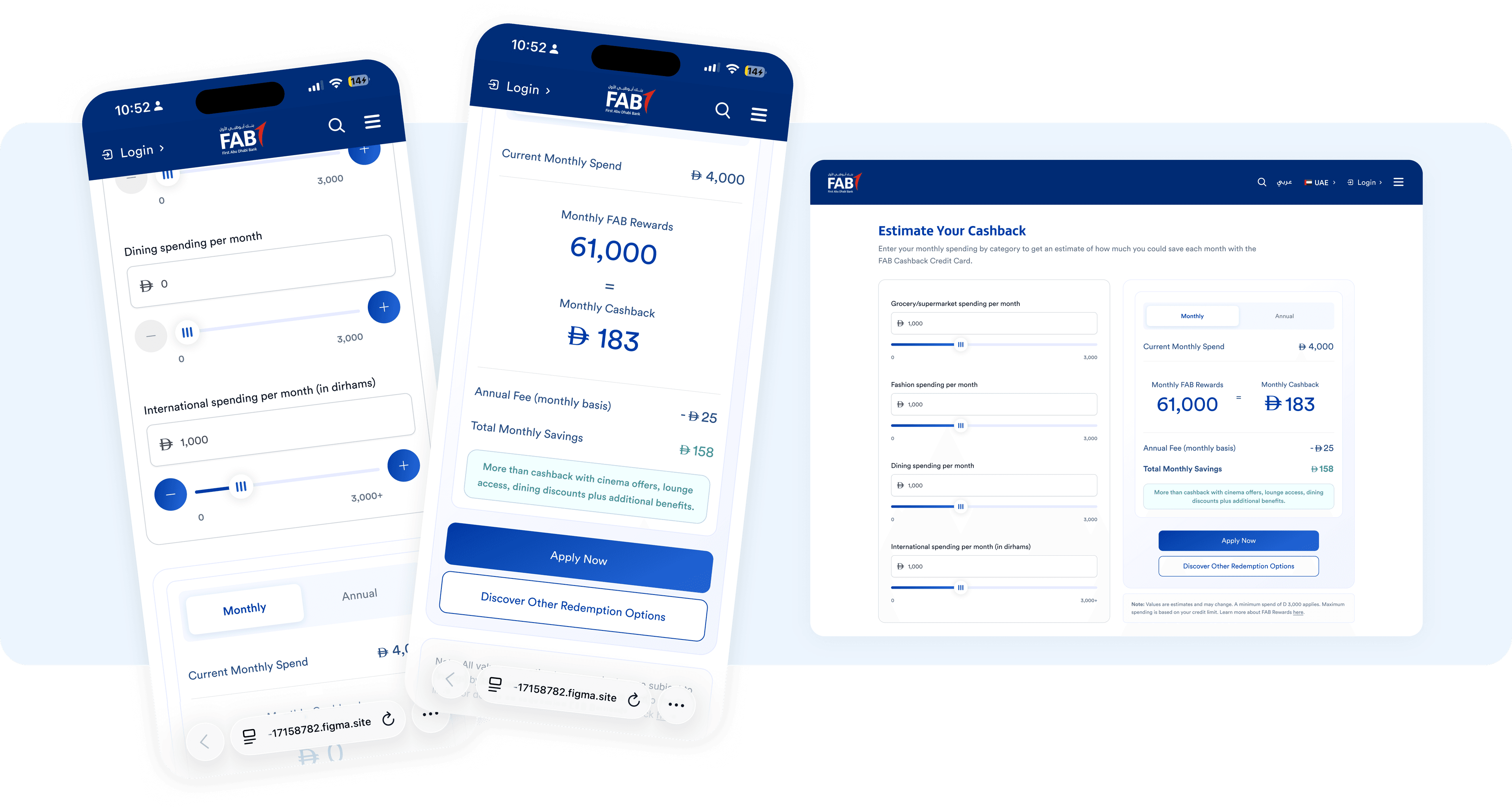 Final calculator design across devices